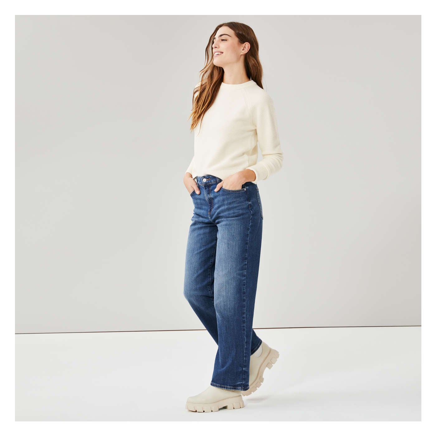 [ ] Super Wide Leg Fit Dark Blue Jeans ★大人気★ Everlane + The Super-Soft Wide Leg Jean – Dark Blue Wash